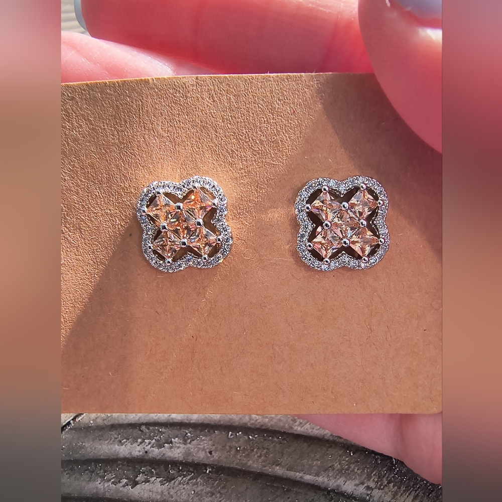 Gold Plated Floral Stud Earrings